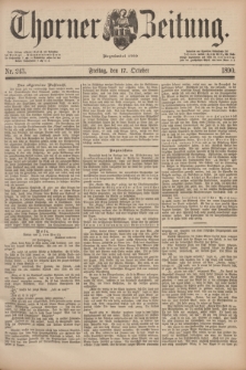 Thorner Zeitung : Begründet 1760. 1890, Nr. 243 (17 October)