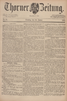 Thorner Zeitung : Begründet 1760. 1891, Nr. 16 (20 Januar)