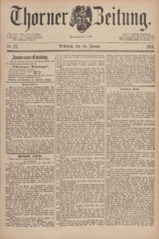 Thorner Zeitung : Begründet 1760. 1891, Nr. 23 (28 Januar)