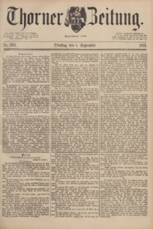 Thorner Zeitung : Begründet 1760. 1891, Nr. 203 (1 September)