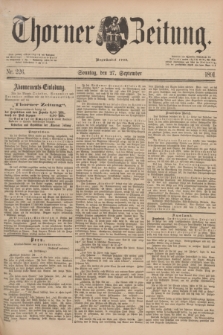 Thorner Zeitung : Begründet 1760. 1891, Nr. 226 (27 September) + dod.