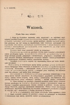 [Kadencja VIII, sesja I, al. 286] Alegata do Sprawozdań Stenograficznych z Pierwszej Sesyi Ósmego Peryodu Sejmu Krajowego Królestwa Galicyi i Lodomeryi z Wielkiem Księstwem Krakowskiem z roku 1902/903. Alegat 286