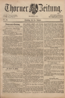 Thorner Zeitung : Begründet 1760. 1892, Nr. 20 (24 Januar)