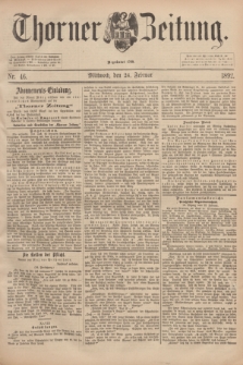 Thorner Zeitung : Begründet 1760. 1892, Nr. 46 (24 Februar)