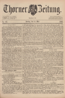 Thorner Zeitung : Begründet 1760. 1892, Nr. 111 (3 Mai)