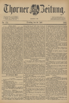 Thorner Zeitung : Begründet 1760. 1892, Nr. 172 (26 Juli)