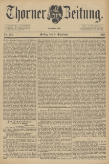 Thorner Zeitung : Begründet 1760. 1892, Nr. 211 (9 September)