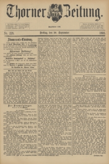 Thorner Zeitung : Begründet 1760. 1892, Nr. 229 (30 September)