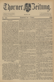 Thorner Zeitung : Begründet 1760. 1892, Nr. 230 (1 October)