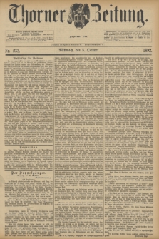 Thorner Zeitung : Begründet 1760. 1892, Nr. 233 (5 October)