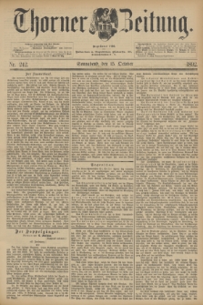 Thorner Zeitung : Begründet 1760. 1892, Nr. 242 (15 October) + wkładka