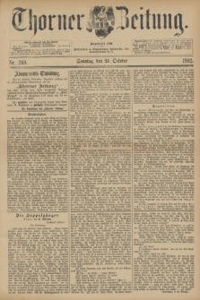 Thorner Zeitung : Begründet 1760. 1892, Nr. 249 (23 Oktober) + dod.