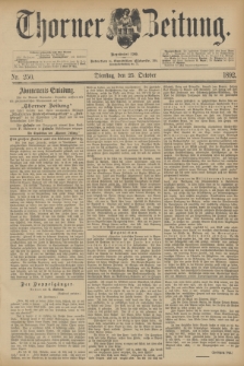 Thorner Zeitung : Begründet 1760. 1892, Nr. 250 (25 Oktober)