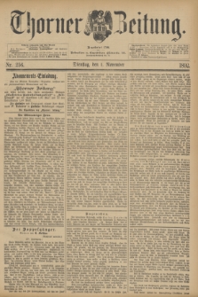 Thorner Zeitung : Begründet 1760. 1892, Nr. 256 (1 November)