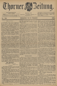 Thorner Zeitung : Begründet 1760. 1892, Nr. 266 (12 November)