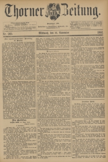 Thorner Zeitung : Begründet 1760. 1892, Nr. 269 (16 November)
