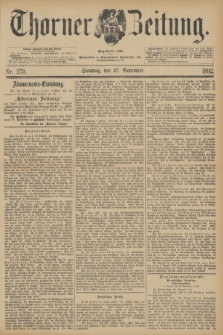 Thorner Zeitung : Begründet 1760. 1892, Nr. 279 (27 November) + dod.
