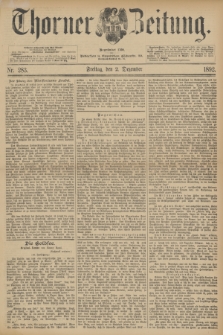 Thorner Zeitung : Begründet 1760. 1892, Nr. 283 (2 Dezember)