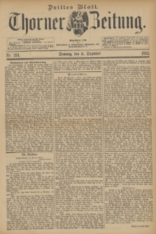 Thorner Zeitung : Begründet 1760. 1892, Nr. 291 (11 Dezember) - Drittes Blatt