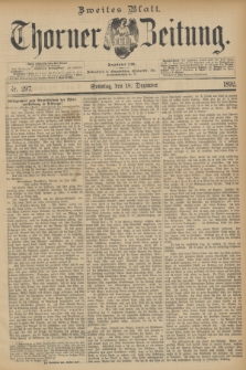 Thorner Zeitung : Begründet 1760. 1892, Nr. 297 (18 Dezember) - Zweites Blatt
