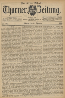 Thorner Zeitung : Begründet 1760. 1892, Nr. 299 (21 Dezember) - Zweites Blatt