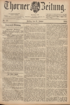 Thorner Zeitung : Begründet 1760. 1893, Nr. 23 (27 Januar)