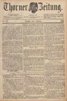 Thorner Zeitung : Begründet 1760. 1893, Nr. 32 (7 Februar)