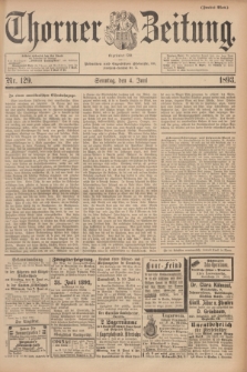 Thorner Zeitung : Begründet 1760. 1893, Nr. 129 (4 Juni) - Zweites Blatt