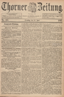 Thorner Zeitung : Begründet 1760. 1893, Nr. 148 (27 Juni) + dod.