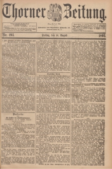 Thorner Zeitung : Begründet 1760. 1893, Nr. 193 (18 August)