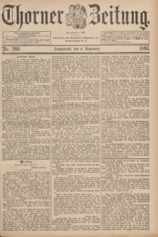 Thorner Zeitung : Begründet 1760. 1893, Nr. 260 (4 November) + dod.
