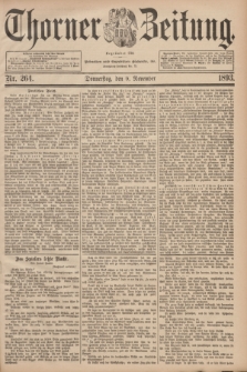 Thorner Zeitung : Begründet 1760. 1893, Nr. 264 (9 November)