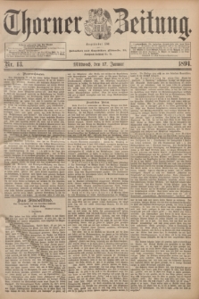 Thorner Zeitung : Begründet 1760. 1894, Nr. 13 (17 Januar)