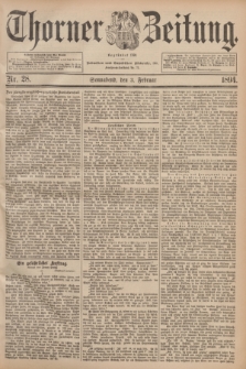 Thorner Zeitung : Begründet 1760. 1894, Nr. 28 (3 Februar)