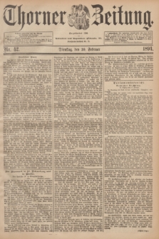 Thorner Zeitung : Begründet 1760. 1894, Nr. 42 (20 Februar)