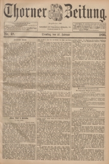 Thorner Zeitung : Begründet 1760. 1894, Nr. 48 (27 Februar)