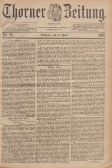 Thorner Zeitung : Begründet 1760. 1894, Nr. 95 (25 April)