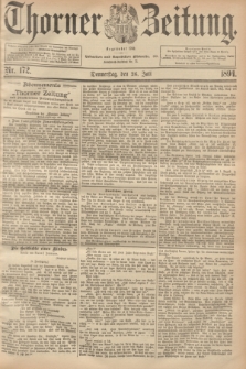 Thorner Zeitung : Begründet 1760. 1894, Nr. 172 (26 Juli)