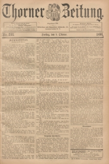 Thorner Zeitung : Begründet 1760. 1894, Nr. 233 (5 Oktober) - Zweites Blatt