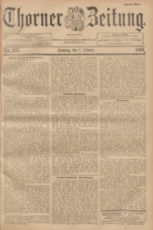 Thorner Zeitung : Begründet 1760. 1894, Nr. 235 (7 Oktober) - Zweites Blatt
