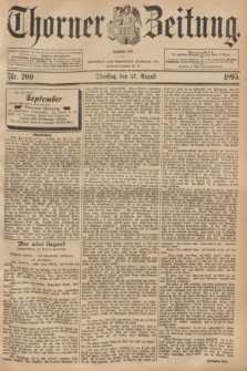 Thorner Zeitung : Begründet 1760. 1895, Nr. 200 (27 August)