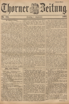 Thorner Zeitung. 1895, Nr. 205 (1 September) - Zweites Blatt