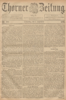 Thorner Zeitung : Begründet 1760. 1895, Nr. 208 (5 September)