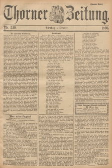 Thorner Zeitung. 1895, Nr. 230 (1 Oktober) - Zweites Blatt