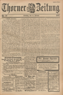 Thorner Zeitung. 1897, Nr. 38 (14 Februar) - Zweites Blatt