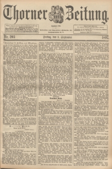 Thorner Zeitung : Begründet 1760. 1897, Nr. 205 (3 September)