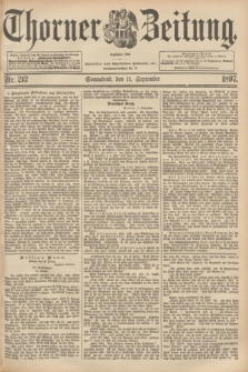 Thorner Zeitung : Begründet 1760. 1897, Nr. 212 (11 September)