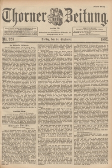 Thorner Zeitung : begründet 1760. 1897, Nr. 223 (24 September) - Erstes Blatt