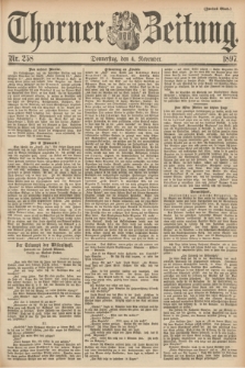 Thorner Zeitung. 1897, Nr. 258 (4 November) - Zweites Blatt