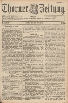 Thorner Zeitung : begründet 1760. 1897, Nr. 265 (12 November) - Erstes Blatt